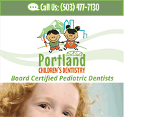 Tablet Screenshot of portlandchildrensdentistry.com